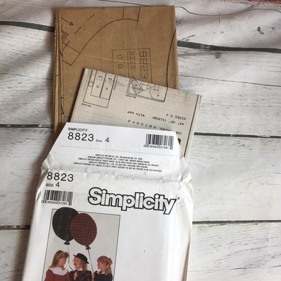 Vintage 1988 Simplicity Sewing Pattern 8823 Girl's Dress Size 4 - Picture 12 of 12